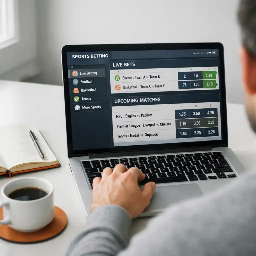 Analyse d'une plateforme de paris sportifs sur ordinateur